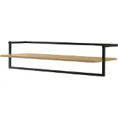 En.casa Wandkapstok Evje 80x30x20 cm houtkleurig en zwart
