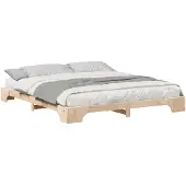 vidaXL Bedframe Bruin 180 x 210 cm Massief grenenhout