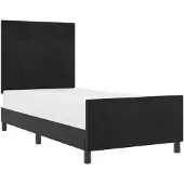 vidaXL Boxspring bed met hoofdeinde Zwart 90 x 200 cm Fluweel