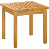Outsunny Bijzettafel-Acaciahout-48L x 48B x 46H cm-Natuurlijk hout