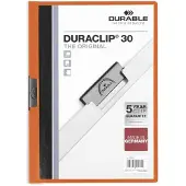 Durable klemmap DURACLIP, A4, kunststof, met clip, oranje