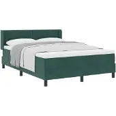 vidaXL Boxspring bed met hoofdeinde Donkergroen 190 x 140 cm Fluweel