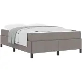 vidaXL Boxspring bed Taupe 140 x 190 cm Stof
