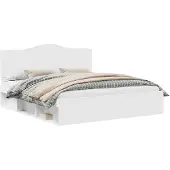 vidaXL Bedframe met hoofdeinde Wit 180 x 200 cm Massief grenenhout