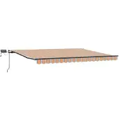 vidaXL Uitschuifbare luifel Meerkleurig 400 × 300 cm Stof en Aluminium