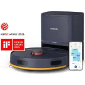 Philips HomeRun 2000-serie Robotstofzuiger Met Dweilfunctie en Automatisch Leegstation – XU2100/15 – 6000 Pa Sterke Zuigkracht – Compact Design