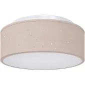 vidaXL Plafondlamp met schijnwerpers Taupe 30 x 30 x 13,5 cm Stof