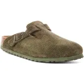Birkenstock Muiltjes 'Boston' donkergroen