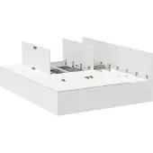 vidaXL Opbergbedframe met opslag Wit 135 x 190 cm Bewerkt hout