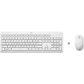 HP Draadloze muis en toetsenbord 230, Volledige grootte, Draadloos, RF draadloos, Membraantoetsen, Wit, Inclusief muis