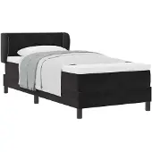 vidaXL Boxspringbed met hoofdeinde, zwart, 90 x 190 cm, fluweel