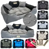 AIO Factory Hondenmand KINGDOG 55x45 cm gepersonaliseerd waterdicht donkergrijs