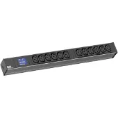 Bachmann BN0500 19" PDU 1U 12x C13 vermogensmeting, geaarde stekker