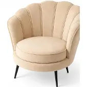 Ebuy24 Nice fauteuil velours beige.
