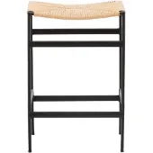 QUVIO Riva Barkruk 2-pack - Scandinavisch design - Zwart/Nature