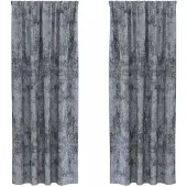vidaXL Velvet Gordijnen 2 st Zilvergrijs 245 x 140 cm Fluweel