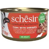 Schesir Kattenvoer Tonijn - Garnaal In Gelei 85 Gr