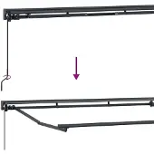vidaXL Handmatig uitschuifbare luifel Taupe 3,5 x 2 m