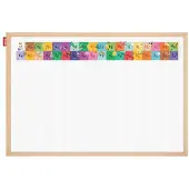 Hobby Hall Educatieve Alfabet Whiteboard 60x40cm met Houten Frame