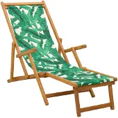 vidaXL Opvouwbare zonnebed 3 Positie Massief Eucalyptus Hout