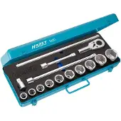Hazet Dopsleutelset 1000 · 3/4 inch (20 mm) vierkant hol · Buiten-zeskant-profiel · 15-delig · 22 · 24 · 27 · 30 · 32 · 36 · 38 · 41 · 46 · 50