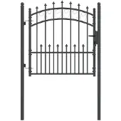 vidaXL Hekpoort met spijkers EMMEN 100 x 100 cm Poedercoated staal