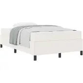 vidaXL Bedframe met matras Crème 120 x 190 cm Stof