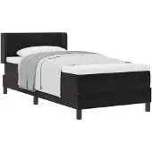 vidaXL Boxspring bed met hoofdeinde Zwart 190 x 90 cm Fluweel