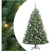 vidaXL Kunstmatige Hinged Kerstboom Groen 150 cm PVC en Metalen