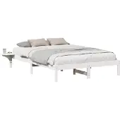 vidaXL Bedframe Wit 160 x 200 cm Massief grenenhout