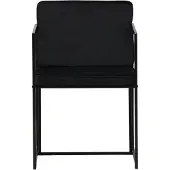 QUVIO Pilo Eetkamerstoel 2-pack - Zwart Fluweel - Scandinavisch Design