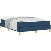 vidaXL Boxspring bed met matras Blauw 160 x 200 cm Stof