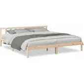 vidaXL Bedframe extra lang zonder matras massief grenenhout 180x220 cm