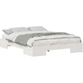 vidaXL Bedframe, wit, 160 x 200 cm