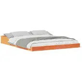 vidaXL Bedframe Wasbruin 160 x 210 cm Massief grenenhout