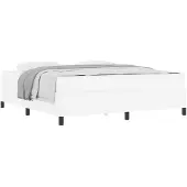 vidaXL Bedframe met matras Wit 180 x 200 cm Stof