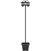 vidaXL Buiten Solar Lamp with LED Bulb Zwart