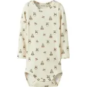 Lil´ Atelier Rompertje/body 'NBNGavo' crème / bruin / grijs