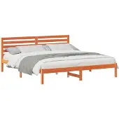 vidaXL Bedframe, wassenbruin, 180 x 200 cm, massief grenenhout