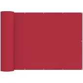 vidaXL Balkon Privacy Scherm 150 x 1000 cm Stof met PU-coating Rood