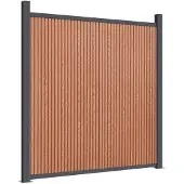 vidaXL Schuttingpaneel 1218x186 cm HKC bruin