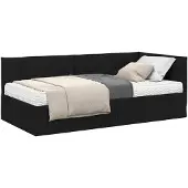 vidaXL Hoekbedframe met Matras met hoofdeinde 2 st Groen Fluweel