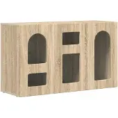 vidaXL Dressoir ELST Sonoma Eik 100 x 35 x 59 cm Bewerkt hout