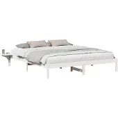 vidaXL Bedframe Wit 180 x 200 cm Massief grenenhout