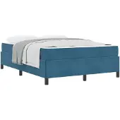 vidaXL Bedframe Donkerblauw 160 x 200 cm Stof