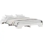 vidaXL Bedframe Wit 140 x 200 cm Massief grenenhout