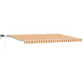 vidaXL Uitschuifbare luifel Geel en Oranje 500 × 300 cm