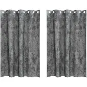 vidaXL Velvet Gordijnen 2 st Grijs 175 x 140 cm Fluweel