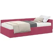 vidaXL Hoekbedframe met Matras 2 st Wijnrood 80 x 200 cm Fluweel