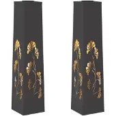 vidaXL Zonne LED Pad Licht 2 st Warmwit 18 x 18 x 80 cm